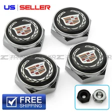 LICENSE PLATE BOLTS SCREWS FRAME CAPS 2 COLOR - US SELLER