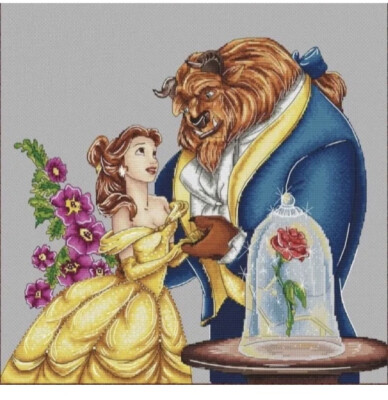 Die Schöne und das Biest Disney Belle Love 16 gezähltes Kreuzstich-Set