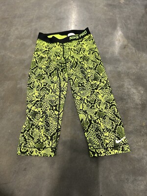 nike yellow snake print leggings
