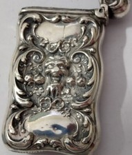 Antique Vintage Sterling Devil Gargoyle Vesta Match Safe Nouveau WB3-Vesta-3