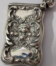 Antique Vintage Sterling Devil Gargoyle Vesta Match Safe Nouveau WB3-Vesta-3