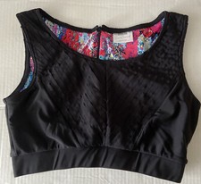 Capezio Black Dance Fitness Yoga Top Sports Bra Women Large Bradon X