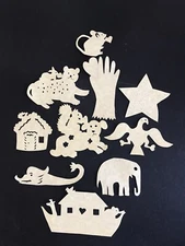 10 Vintage Scherenschnitte Cut Paper Handmade Christmas Ornaments Folk Art