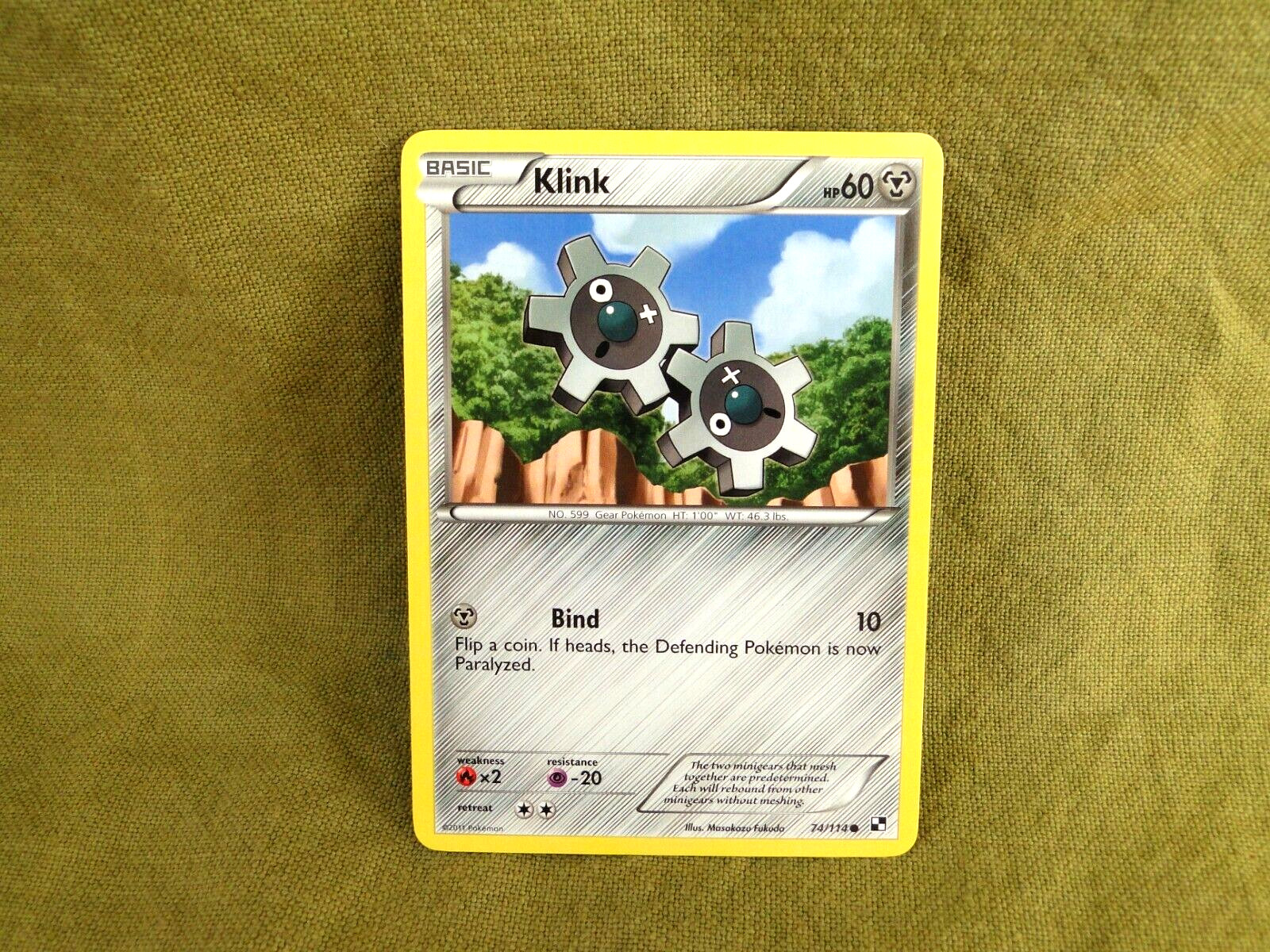 Pokemon Trading Card - Black & White: Klink 74/114