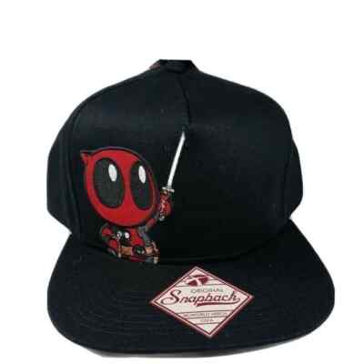 Deadpool Bioworld Snapback Hat Cap Flat Bill Adjustable Marvel Chibi