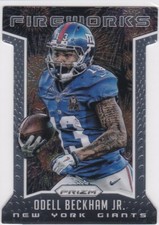 ODELL BECKHAM JR. PRIZM Fireworks DIE-CUT INSERT CARD Football OBJ Giants Browns