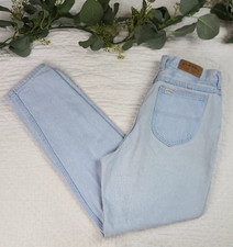 VTG Riders Lee Light Jeans High Waisted Mom Jeans Size 16 Long Made in USA