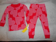 CARTER'S RED HEARTS VALENTINE PAJAMAS 2-PC TODDLER SIZE 12 MONTHS NWT