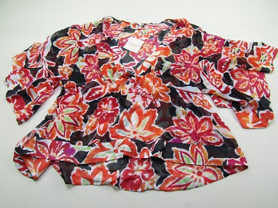Covington Flutter Blouse Womens Size 20/22W Floral Cottagecore Fairycore NWT