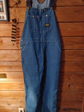 Sears Toughskins Union USA Made Mens Denim Bib Overalls 40x32. Vintage