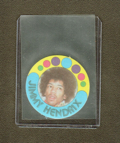 Jimi Hendrix 1972 Monty Gum Pop Star Stickers Rare Mint Fabric Version B