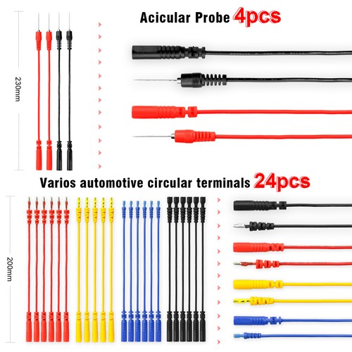 92PCS Automotive Multimeter Test Lead Kits Set Alligator Clip Probe Cable Tools - Picture 6 of 12