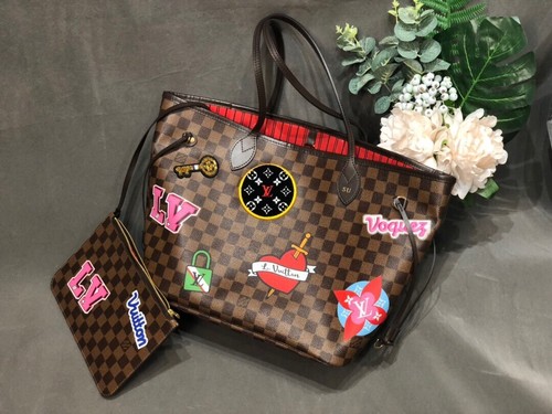 louis vuitton tote bag with patches