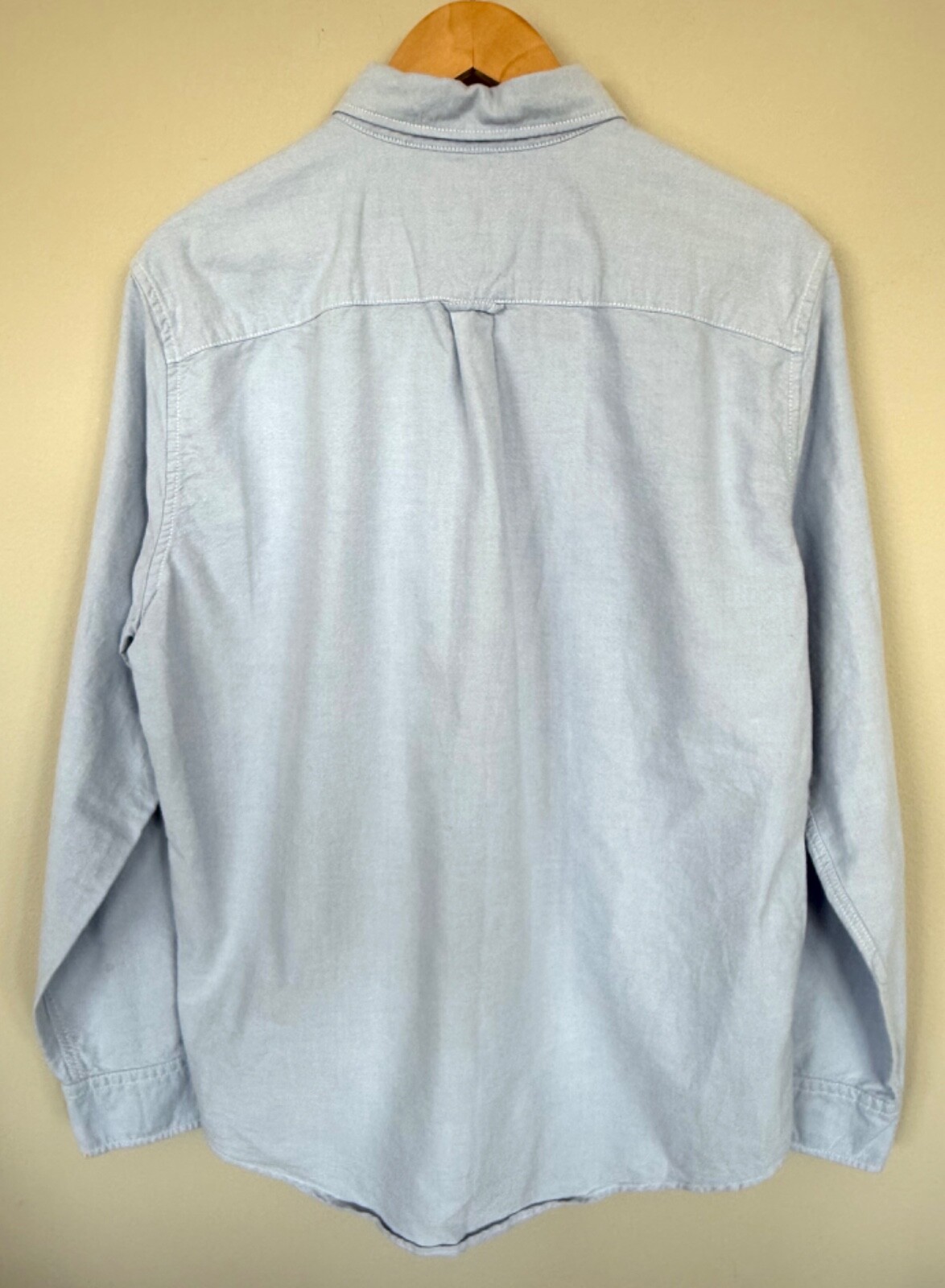 American Eagle Men Large Solid Blue Long Sleeve B… - image 2