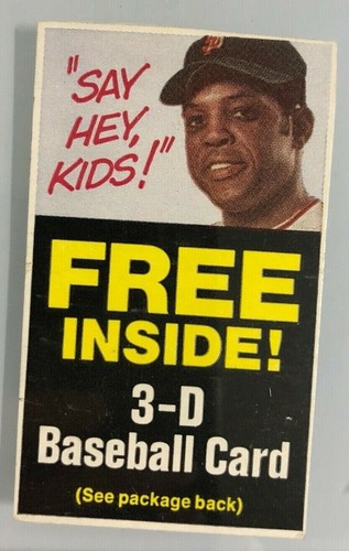 1971 Kelloggs Baseball 3D Cereal Box Hand Cut Willie Mays RARE!