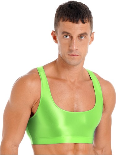 DE Männer Crop Tank Top Bauchfrei Unterhemd Sport BH Weste Ärmellos Muskelshirt - Picture 93 of 109