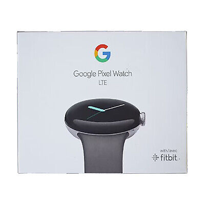 Google Pixel Watch Polished Silver case/Charcoal Active 32GB LTE+