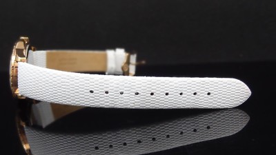 Bulova 98P119 Diamond Mother-of-Pearl White Leather Rose  display picture 1