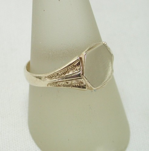 1950's Gents 9 carat Gold Signet Ring Size X - 21041 - Picture 2 of 4
