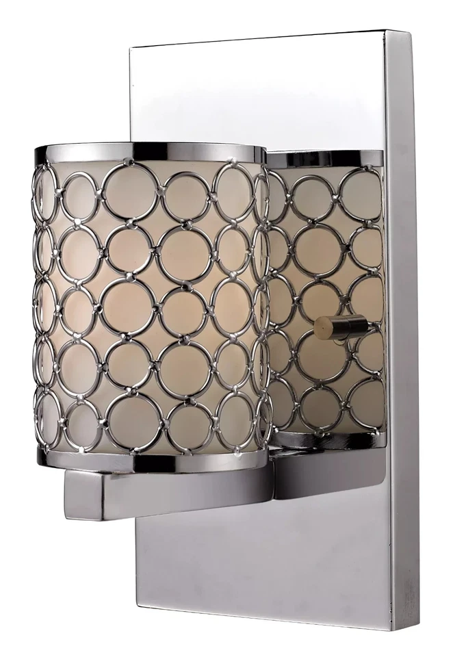 Arandela de parede Z-Lite Synergy 1 luz cromada com vidro opala fosco - Imagem 2 de 2