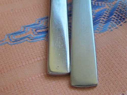 Edelstahl Rostfrei Lot 7 Dinner Forks Danish Modern MCM Stainless Steel - Picture 12 of 14