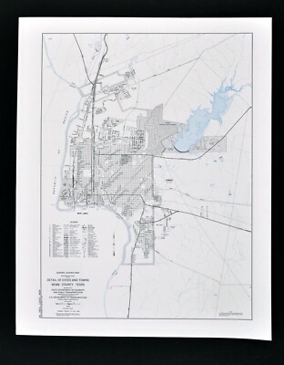 Texas Map Web County Laredo Plan Fort Mcintosh Rio Grande River Us Mexico Border Ebay