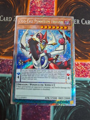 Yu-Gi-Oh! Odd-Eyes Pendulum Dragon CT12-EN001 Platinum Secret Rare Limited NM