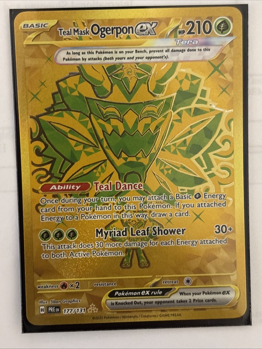 Teal Mask Ogerpon ex 177/131 Prismatic Evolutions Gold Secret Rare