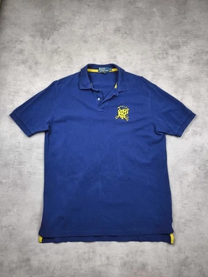 Polo Ralph Lauren coton pique bleu roi ecusson brode jaune homme taille XL - Photo 1/4