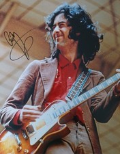 Jimmy Page Led Zeppelin signed Autogramm Foto...