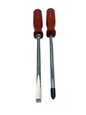 Mac Tools Usa 2 Piece Red Hard Handle Screwdriver Set Ut4 Philipsslotted