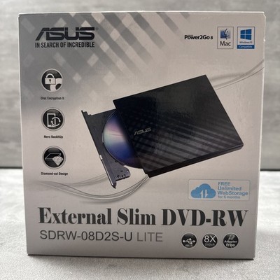 ASUS SDRW-08D2S-U LITE 8x Externer Slimline DVD Re-Writer USB                   
