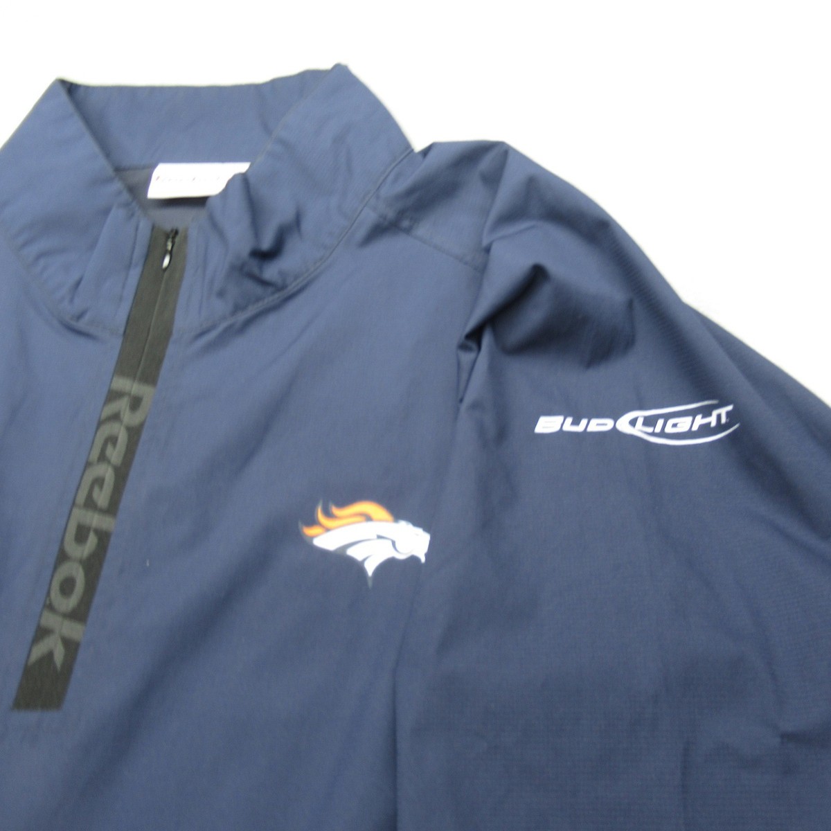 Denver Broncos Windbreaker Men XL Blue Budweiser Vendor Jacket Ripstop LightPack View 4