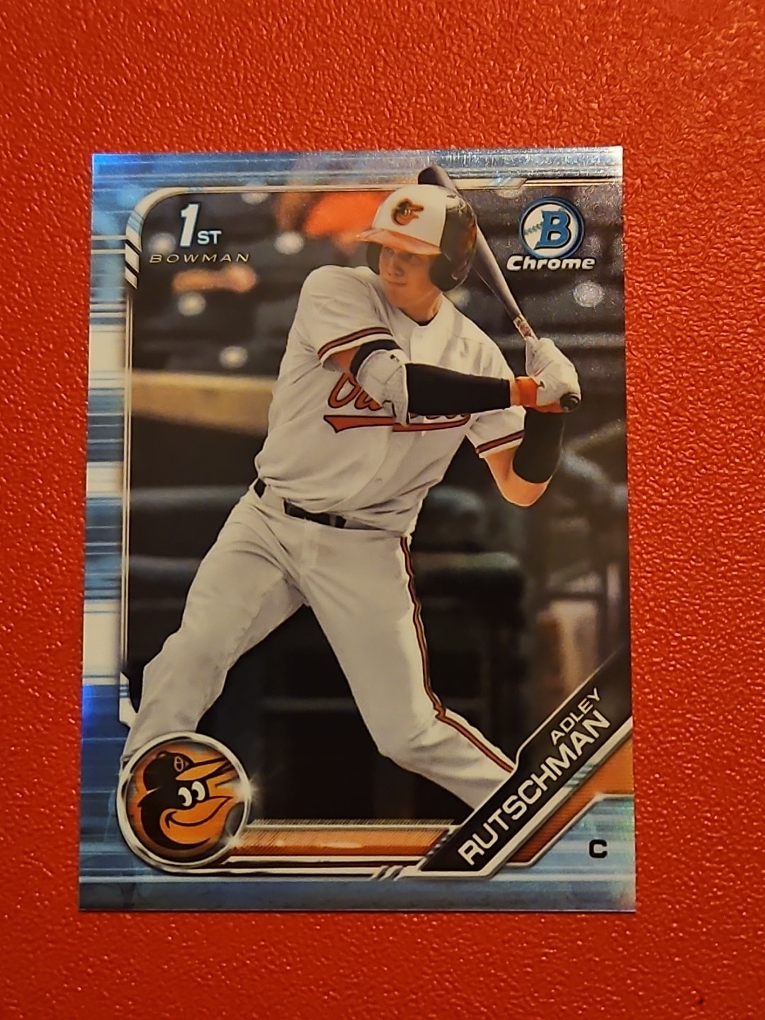 ⚾️Adley Rutschman 2019 Bowman Draft Chrome #BDC-1 SKY Blue Refractor SSP RC