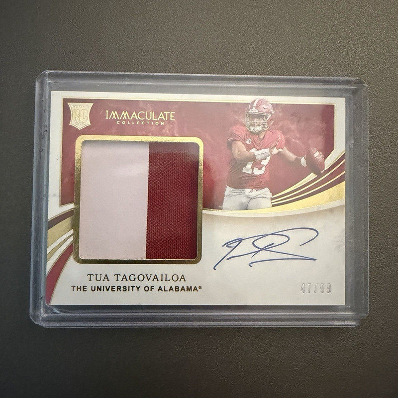 Panini 2020 Immaculate Collegiate Tua Tagovailoa Alabama RC Auto Patch #/99 #106