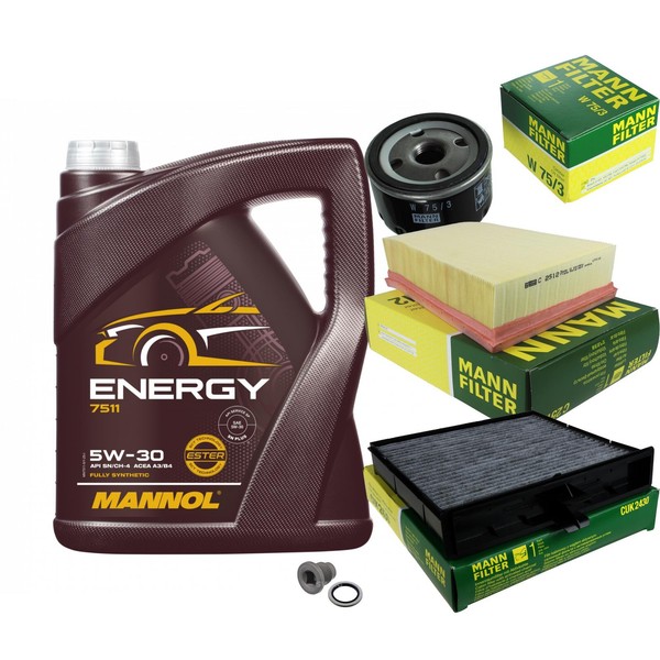 Inspektionspaket 5L Mannol Energy 5W-30 FüR Renault ScéNic II 1.6 16V 2.0 Grand-image
