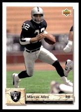 Marcus Allen 1992 Upper Deck #211 Raiders NFL READ FREE SHIPPING AutographDen
