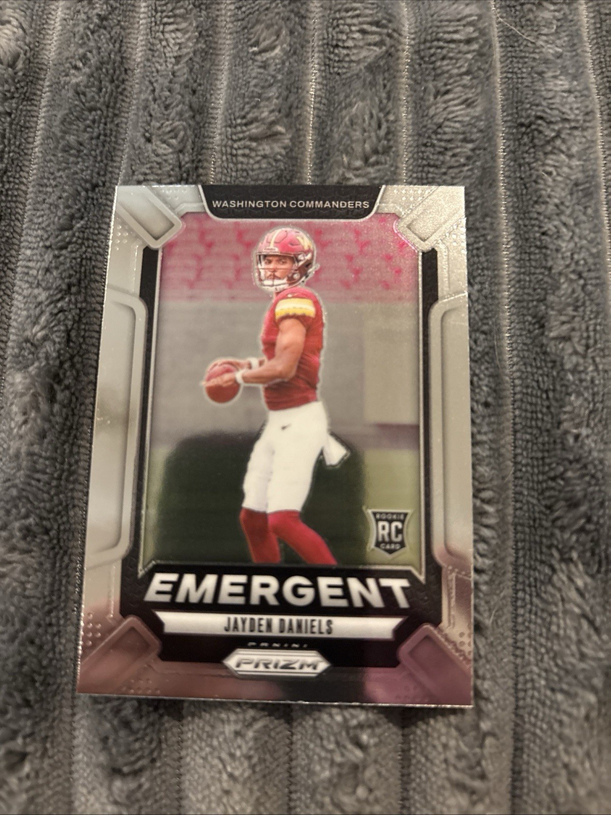 Jayden Daniels Silver Emergent Rookie Card-2024 Panini Prizm #2 Commanders RC