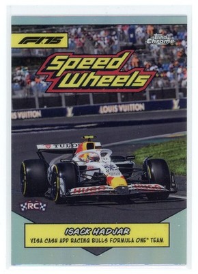 2025 Topps Chrome Formula 1 Speed Wheels Isack Hadjar Visa Cash App RB Formula