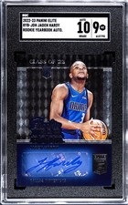 Jaden Hardy 2022-23 Panini Elite Rookie Yearbook Auto SGC 10 9 Mavericks RC