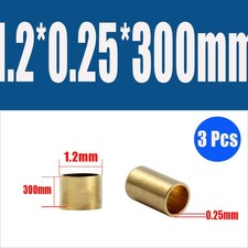 Brass Seamless Pipe Tubing OD 1-40mm x 0.2-2mm Wall Thickness x Lengths 300mm