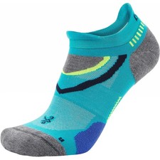 Balega Ultra Glide No Show Running Socks - Small - Lake Blue/Gray Heather