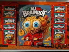 SKIFIDOL ITALIAN BRAINROT 2025 Panini Sticker Collection EMPTY ALBUM + 10 PACKS