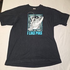Vintage 1989 Ray Troll I Like Pike Fishing T-...