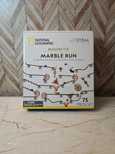 National Magnetic Marble Run 75 Piece STEM Building Set for Kids - Open Box
