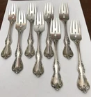 Towle Sterling Silver Flatware DEBUSSY 6 5/8'' Set of 8 Salad Forks 380g