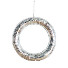 Reflective Discos Wreath Rings Centerpieces Hanging Ornament for Festival Decors