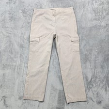 Maurices Pants Womens L Beige Twill Cargo Str...