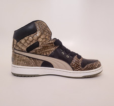 Zapatilla deportiva alta PUMA Unlimited Hi para hombre estampado animal marrón/negro 345224 03 RARA