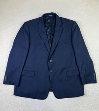 Pronto Uomo Blazer Mens 48 Regular Navy Blue Platinum Executive Fit Wool Jacket